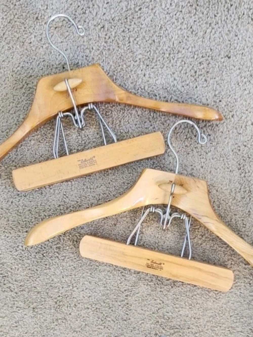 The Setwell Set Of Two Wooden Suit Hangers